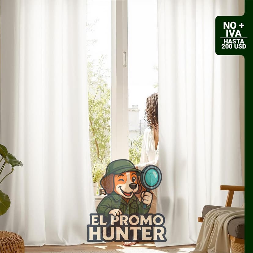 NICETOWN Cortinas opacas, juego de 2 paneles de 84" (213 cm) de largo, color blanco.