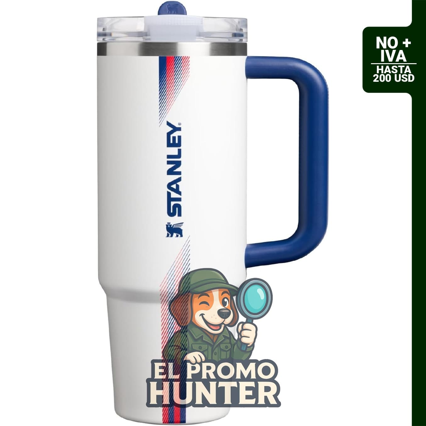 STANLEY Quencher ProTour, vaso de acero inoxidable aislado de 30 oz (887 ml) con tapa a prueba de fugas y popote.