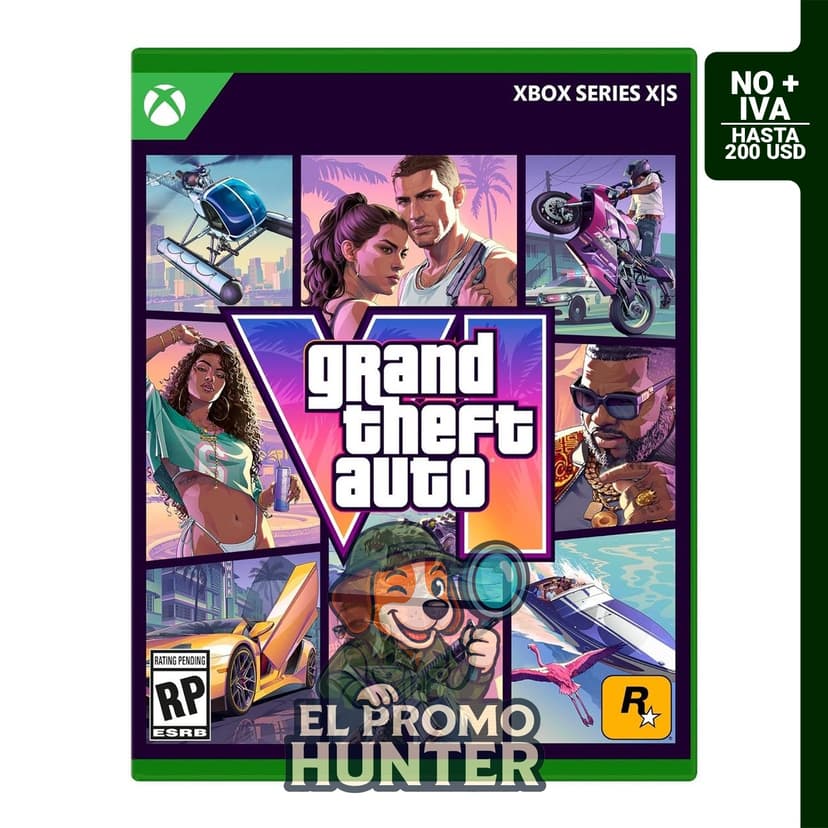 Grand Theft Auto VI para Xbox Series X|S, código en caja, entrega el 12/11/26, jugable el 19/11/26.