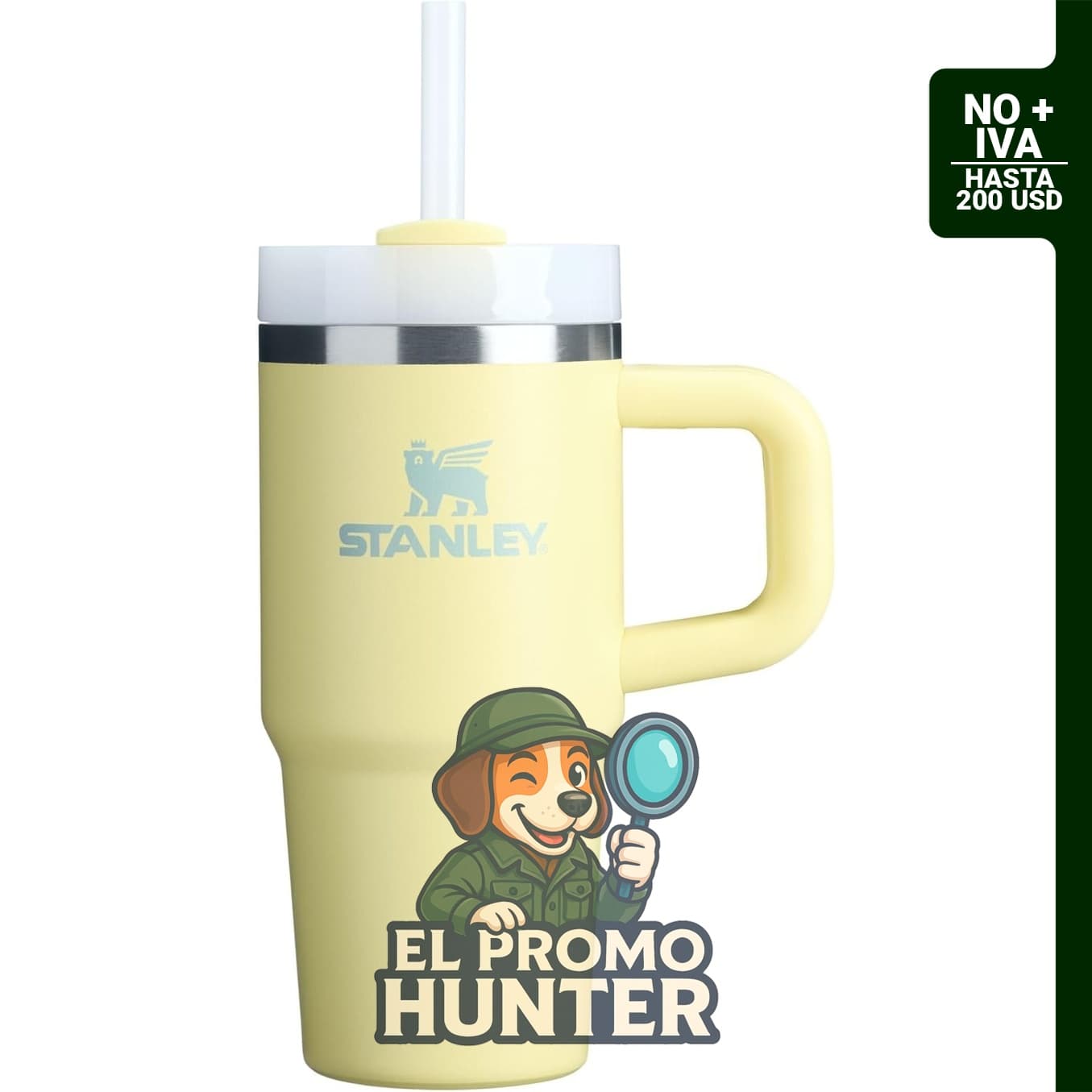 STANLEY Quencher H2.0, vaso de acero inoxidable aislado de 414 ml, con asa y pajilla, tapa Flowstate de 3 posiciones.