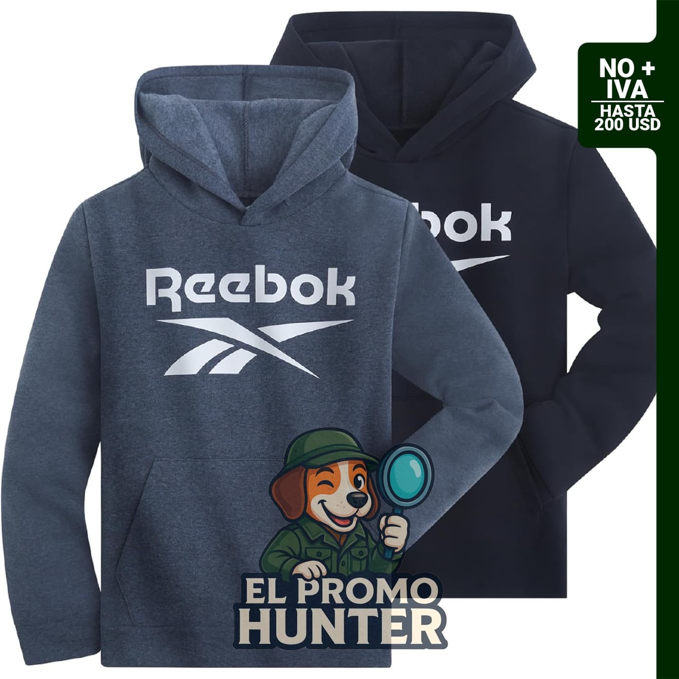 Sudaderas de felpa para niños Reebok, paquete de 2, tallas 8-20.