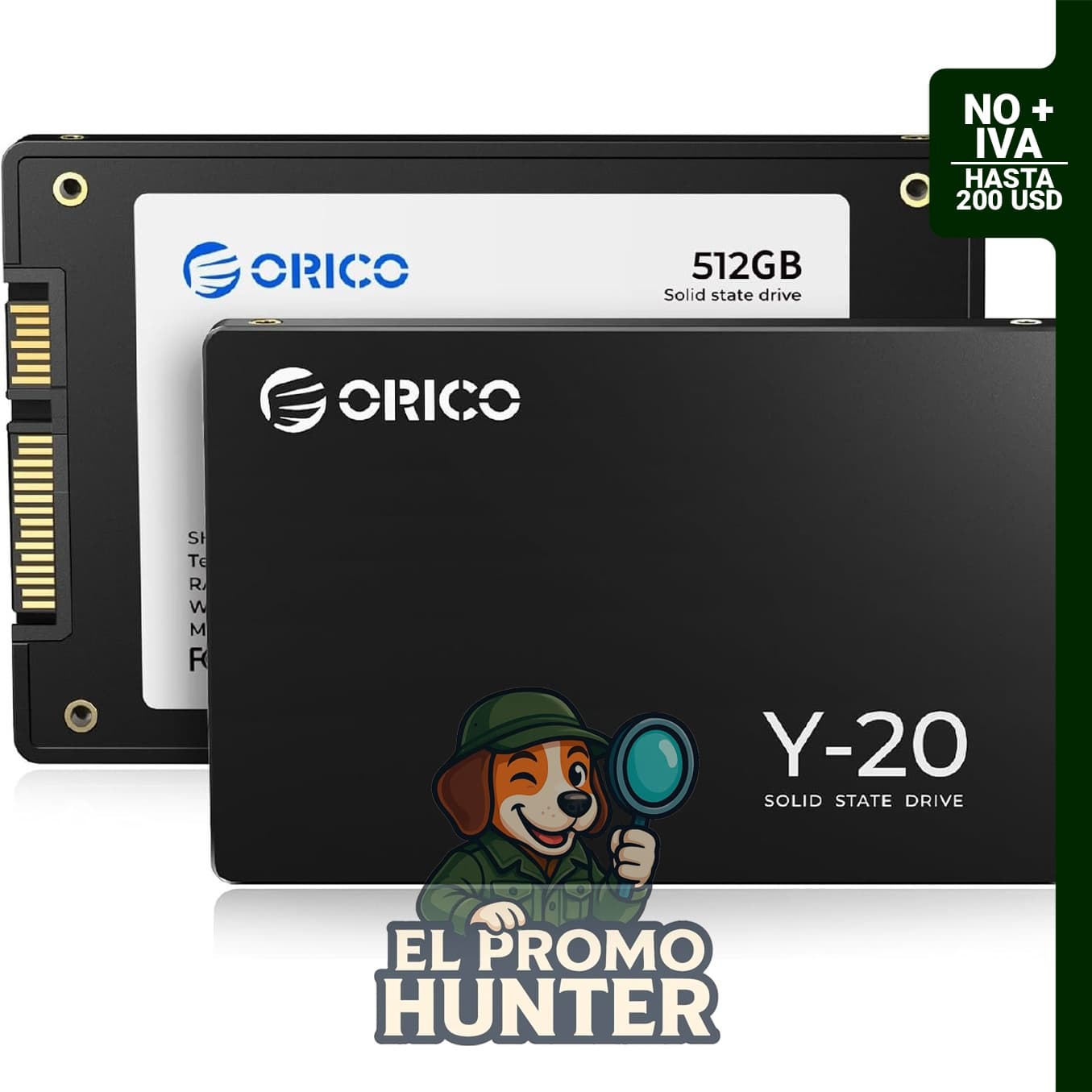 ORICO 512GB SATA SSD de 2.5 pulgadas, unidad de estado sólido interna con velocidad de lectura de hasta 500 MB/s.