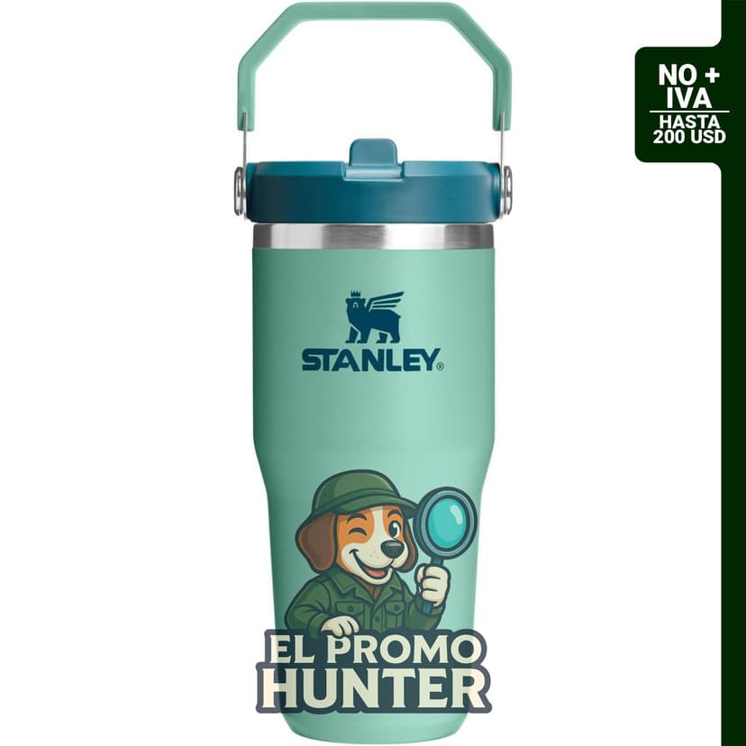 STANLEY IceFlow 2.0 - Vaso con pajita de 414 ml, color verde primavera.