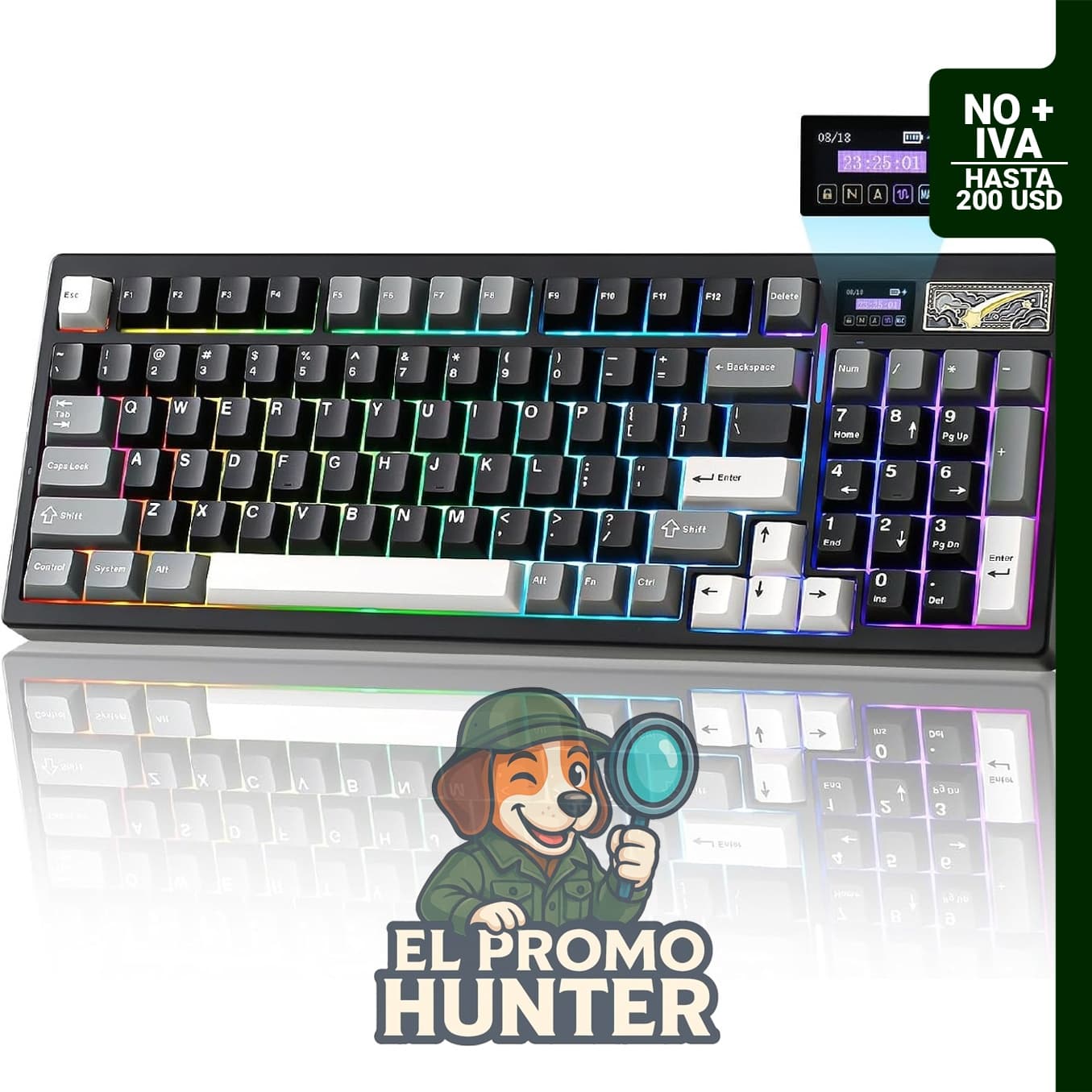 YUNZII IF99 Teclado mecánico inalámbrico para videojuegos, QMK/VIA programable, RGB, diseño del 96% para Mac.