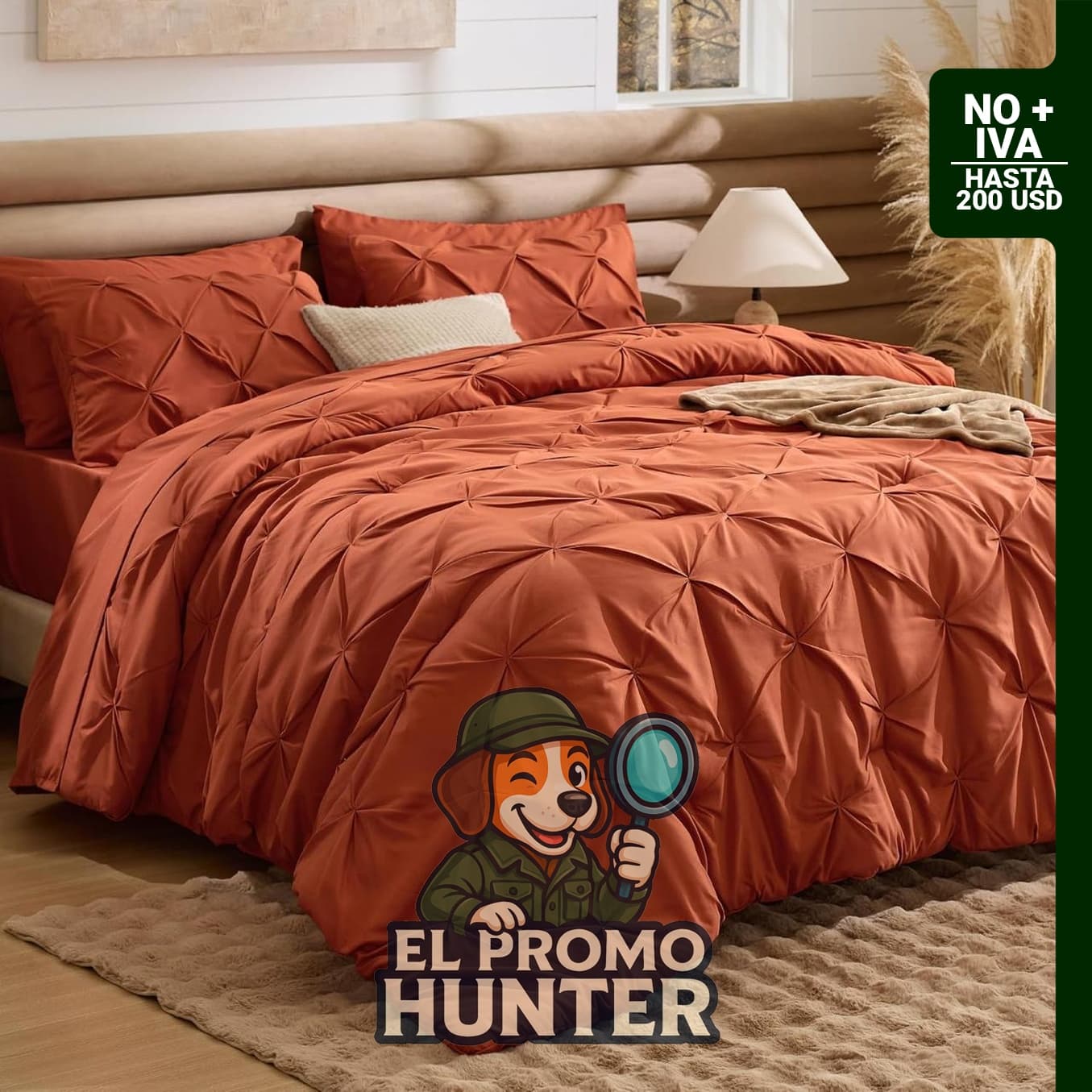 Bedsure Juego de ropa de cama de 5 piezas, individual XL, incluye edredón, sábanas, funda de almohada y funda decorativa.