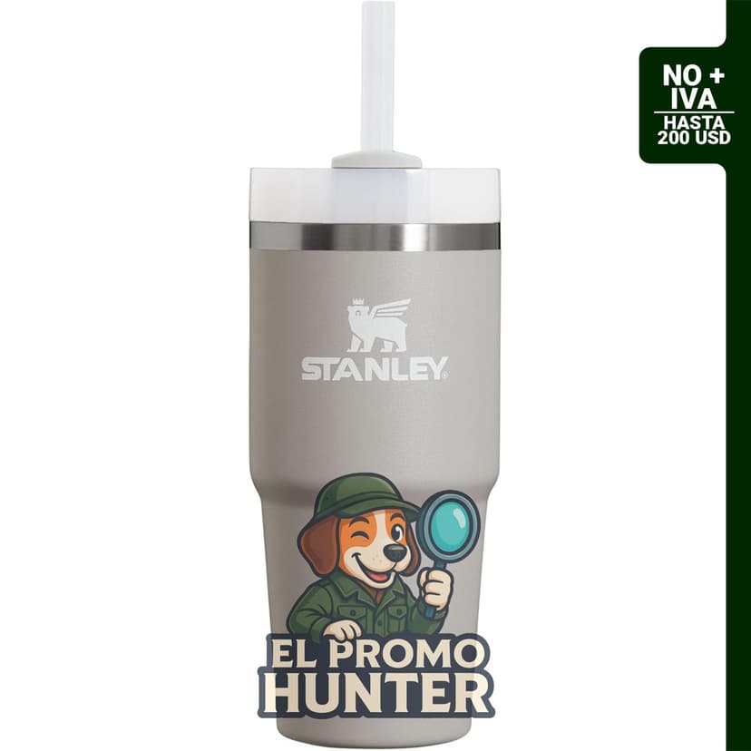 Stanley Quencher H2.0, vaso aislado de acero inoxidable de 414 ml, con pajilla y tapa giratoria de 3 posiciones.