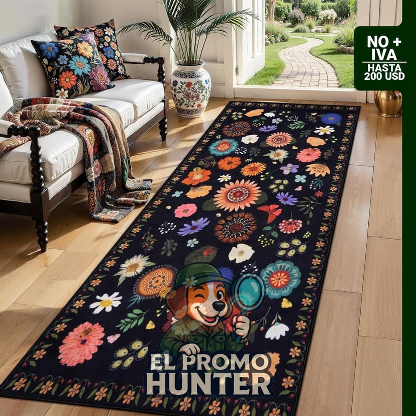 Ciicool 2x6 Runner Rug Non Slip, alfombra lavable para cocinas y pasillos.