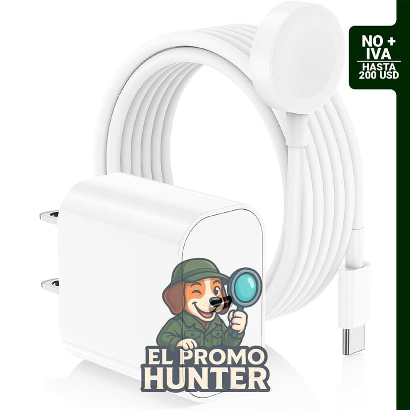 Cargador magnético para Apple Watch, compatible con iWatch Series 11/10/9/Ultra/8/7/SE/SE2/6/5/4/3/2, incluye cable USB C de 6 pies.