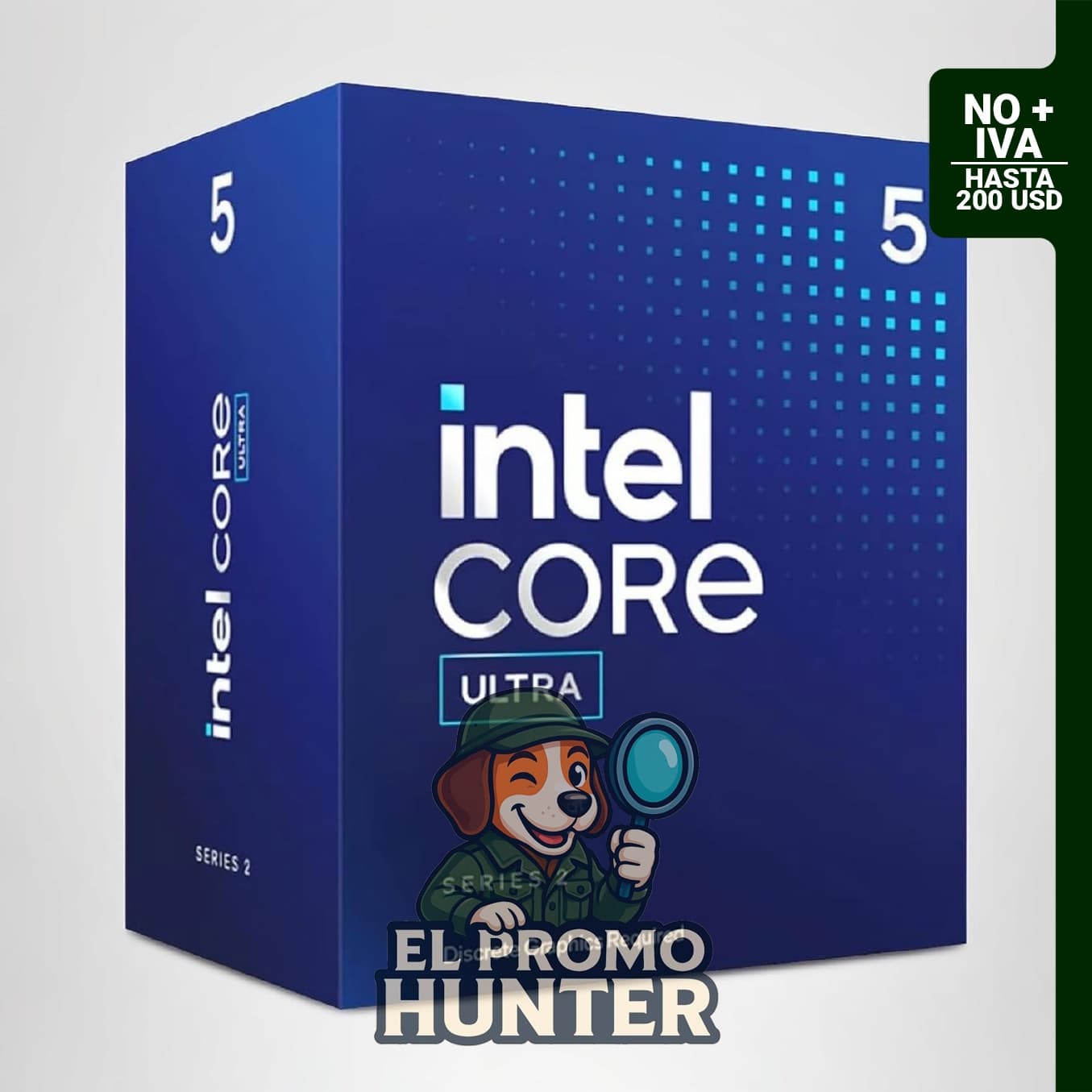 Procesador de Escritorio Intel® Core™ Ultra 5 225F con 10 núcleos (6 núcleos P + 4 núcleos E) y velocidad de hasta 4.9 GHz.