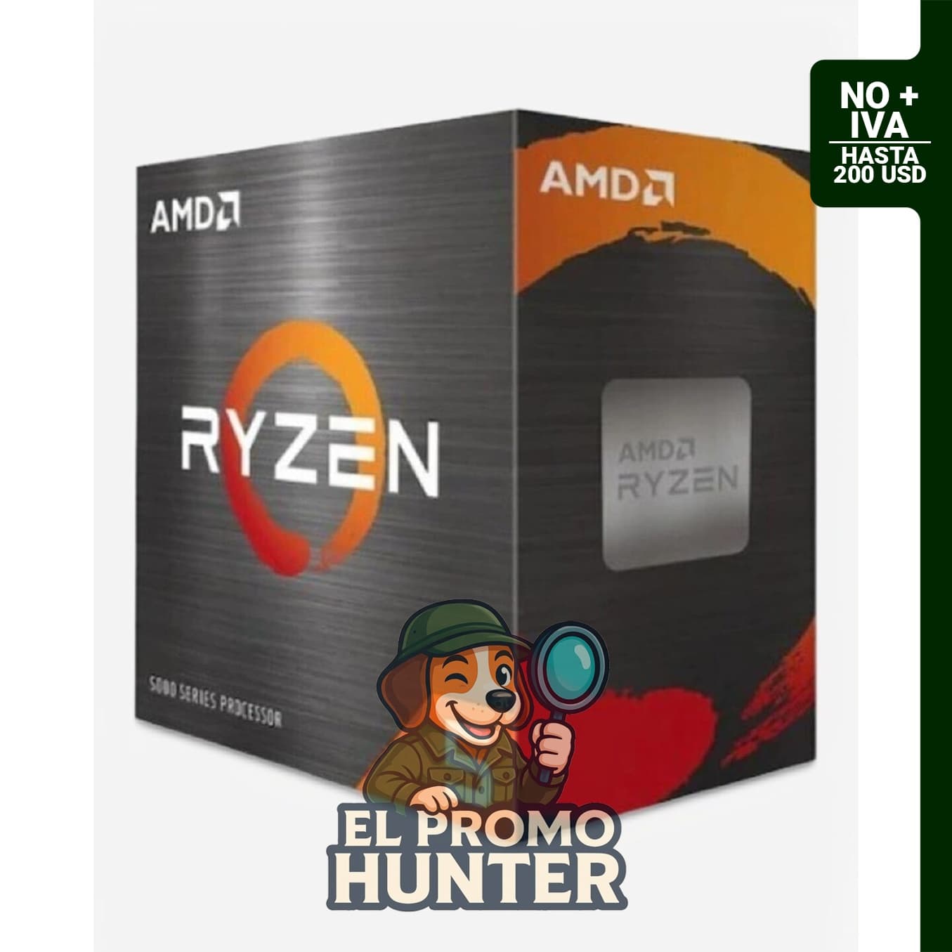 AMD Ryzen 5 5600X, procesador de escritorio de 6 núcleos y 12 hilos con enfriador Wraith Stealth.