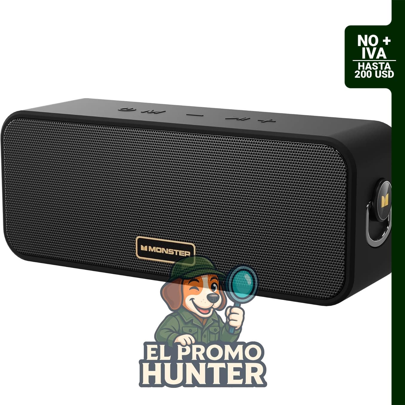 Monster Altavoz Bluetooth S180, altavoz inalámbrico de 40 W con Bluetooth 6.0 y soporte AUX y TF.