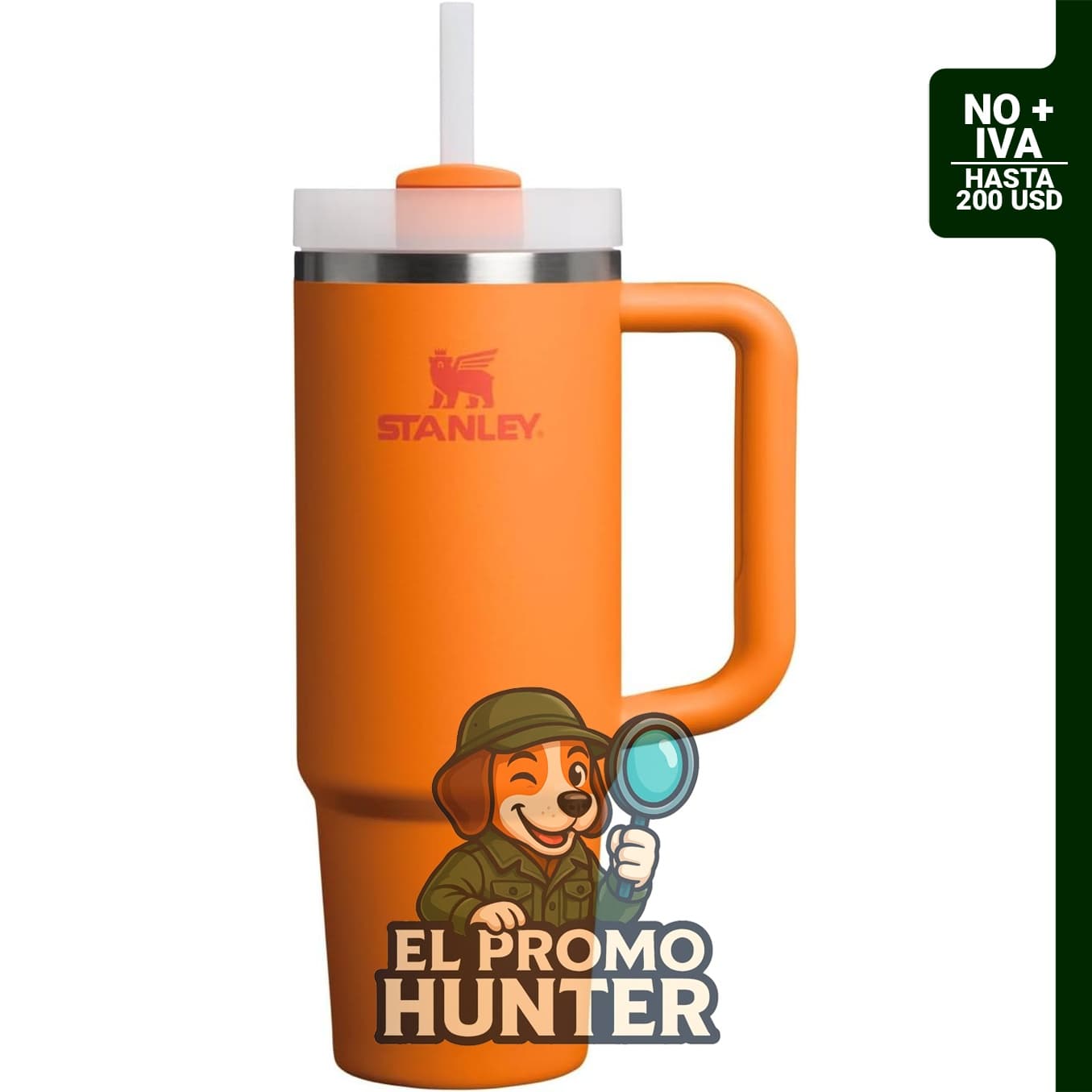 Stanley Quencher H2.0, vaso de acero inoxidable con asa, pajilla y tapa FlowState giratoria de 3 posiciones, 30 oz.