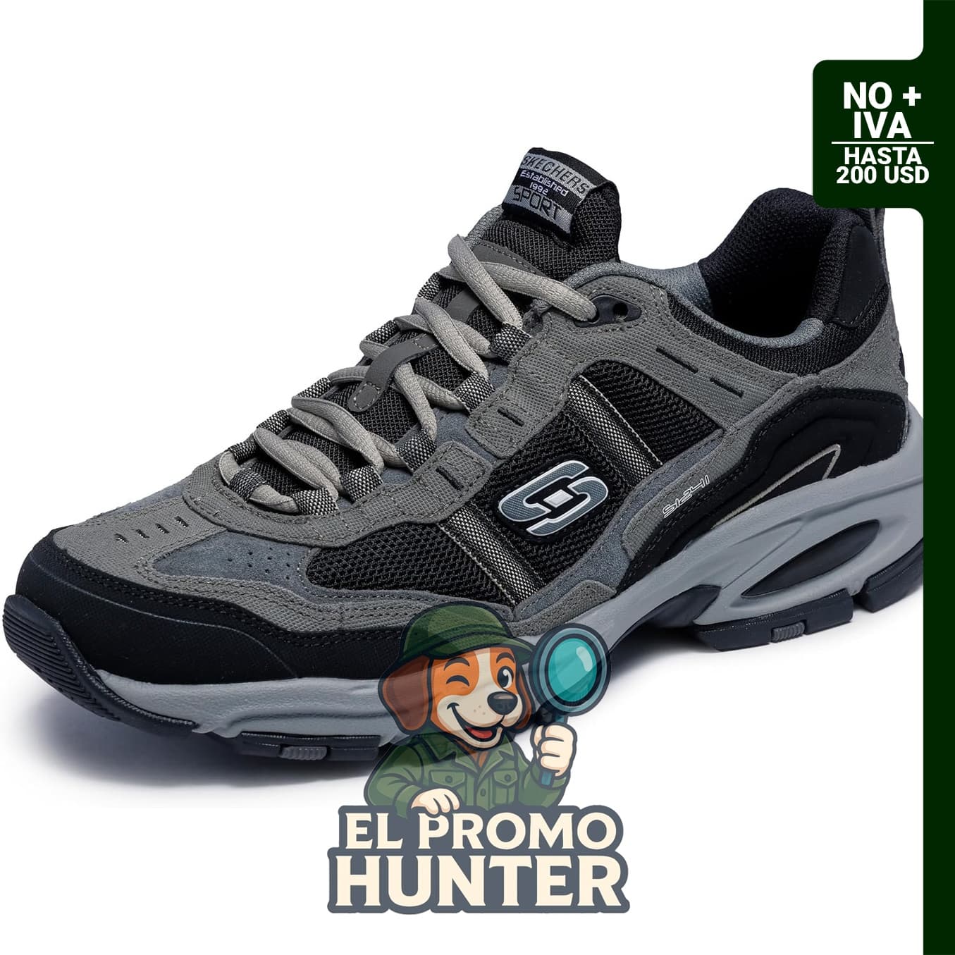 Skechers Vigor 2.0 Trait, tenis para hombre con plantilla de Memory Foam y suela de caucho.
