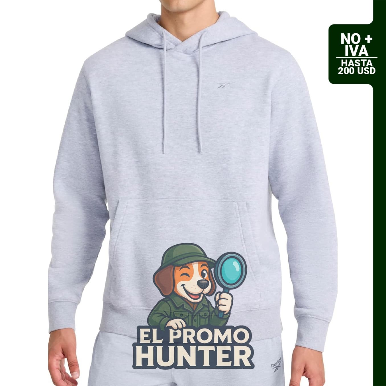 Sudadera Reebok Finisher para hombre, ajuste estándar, fabricada en mezcla de algodón y poliéster.