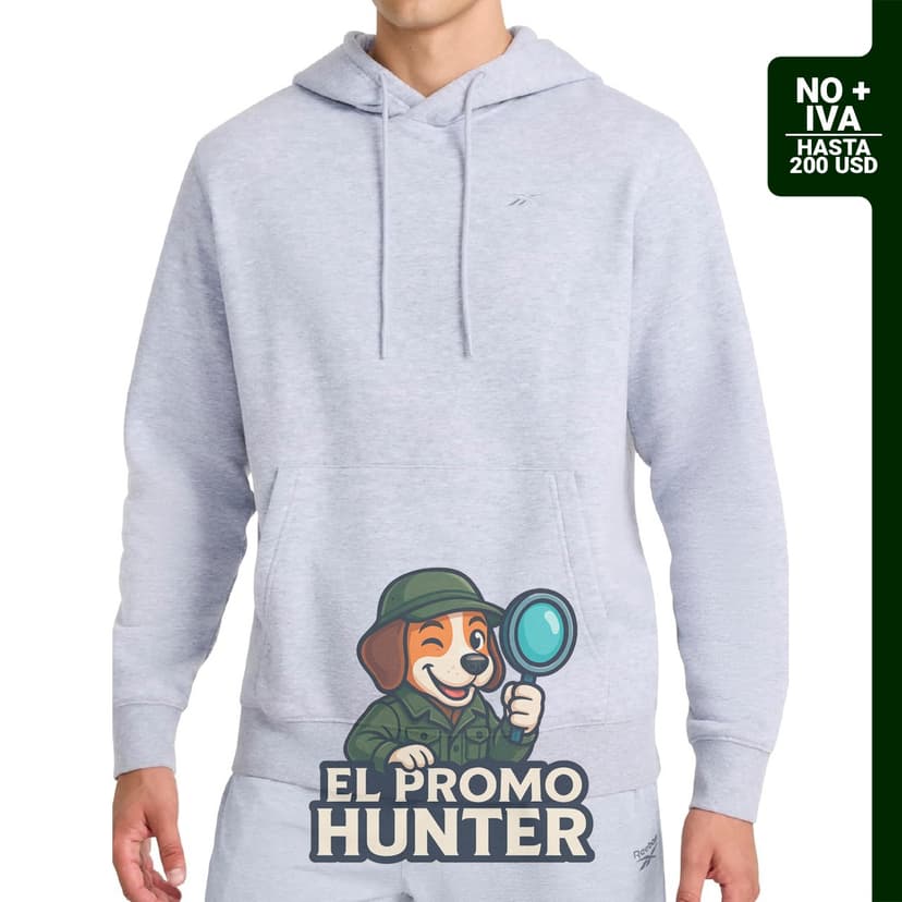 Sudadera Reebok Finisher para hombre, ajuste estándar, fabricada en mezcla de algodón y poliéster.