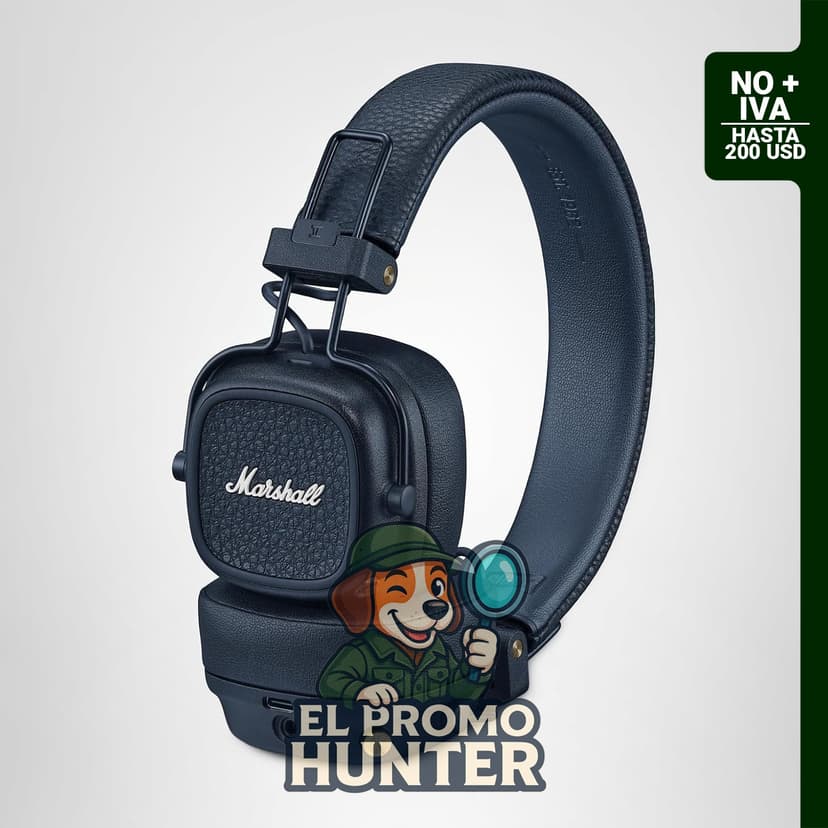 Marshall Major V - Auriculares inalámbricos Bluetooth para la oreja, color azul medianoche