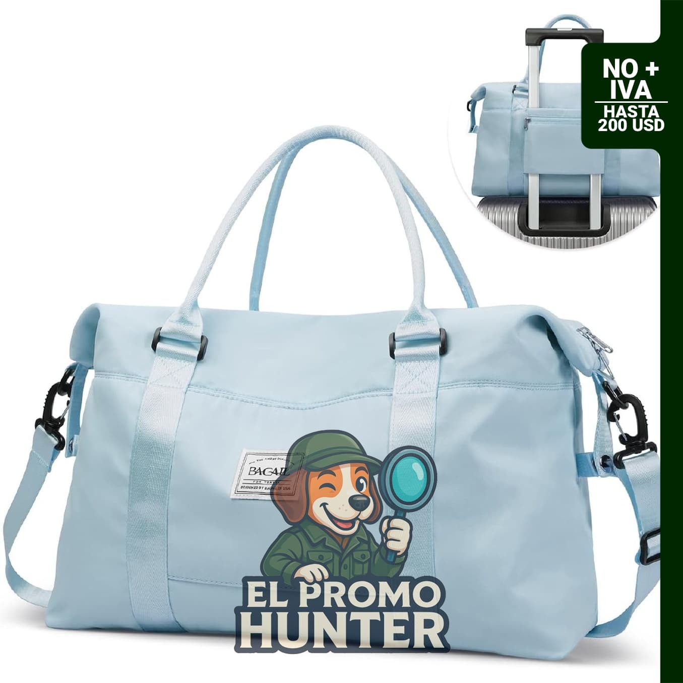 Bolsa de viaje BAGAIL, grande, con bolsillo húmedo, adecuada para gimnasio y uso diario.