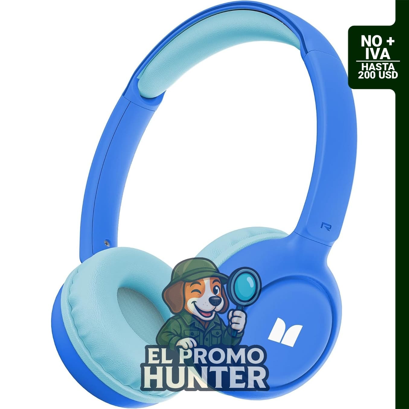 Monster Lindos auriculares Bluetooth SK100 para niños, con volumen seguro limitado a 85/94 dB y micrófono integrado.