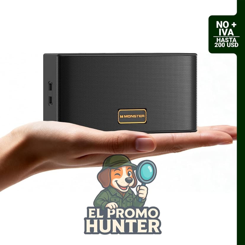 Monster Cubis Bluetooth Speaker, bocina portátil de 15W, Bluetooth 6.0, batería de 15 horas, IPX7 resistente al agua.