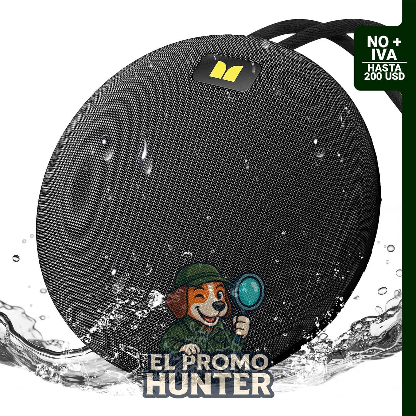 Monster Altavoces Bluetooth Ripple Shower IPX8, impermeable IPX8, Bluetooth 6.0, emparejamiento estéreo inalámbrico.