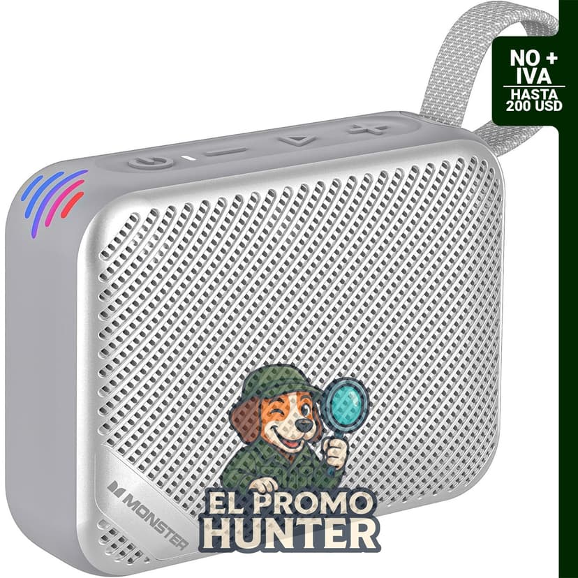 Monster Altavoz Bluetooth portátil S360, IPX7 impermeable, Bluetooth 6.0, 20 horas de reproducción, sonido estéreo.