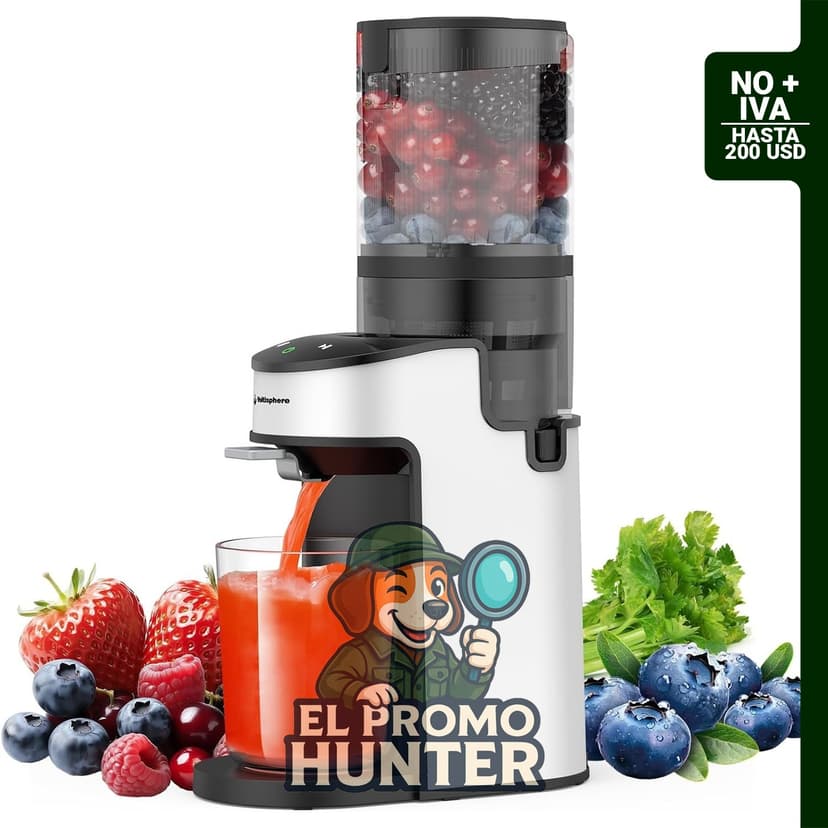 CFR637 Exprimidor de prensa en frío de 400 W, conducto de alimentación de 12.4 cm