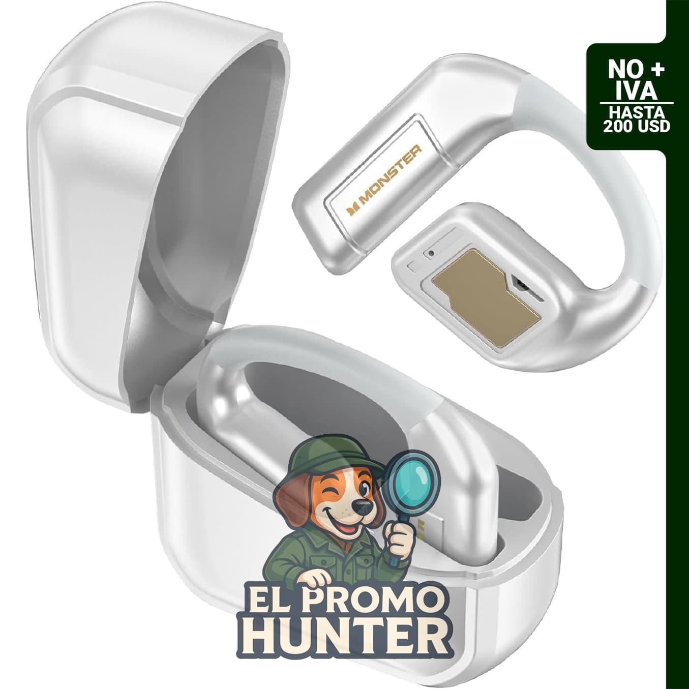 Monster Open Ear AC310, audífonos inalámbricos Bluetooth 5.4 con sonido HiFi y resistencia IPX5.