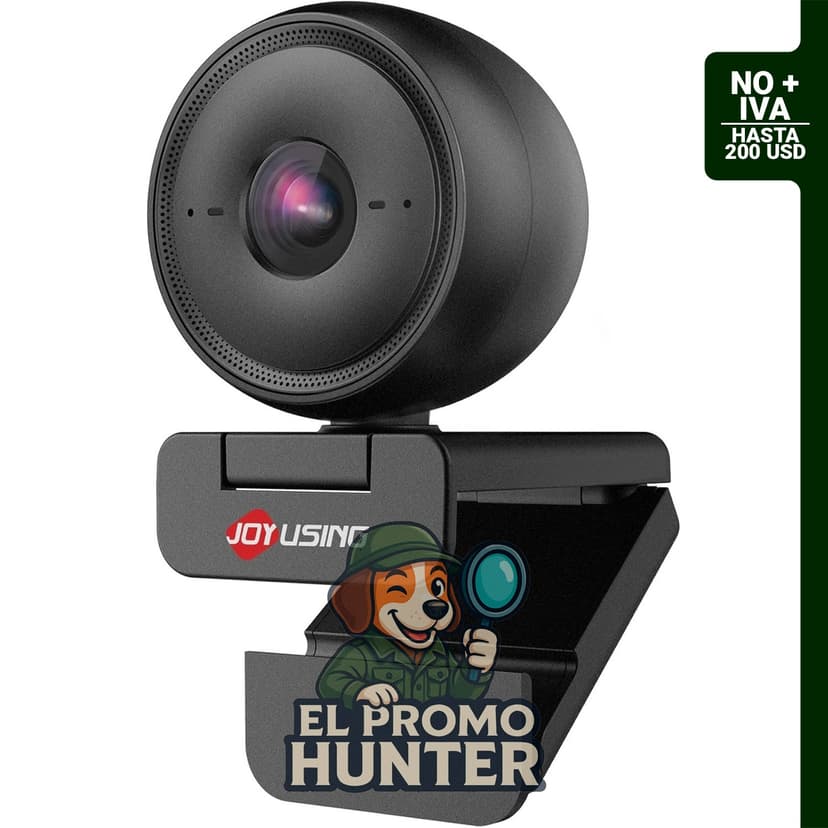 JOYUSING Flip600R - Cámara web 4K HD con trípode, enfoque automático, micrófonos con cancelación de ruido y cubierta de privacidad.