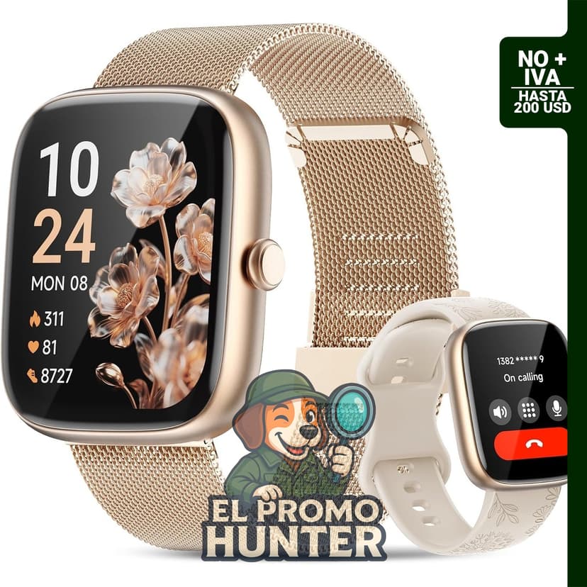 Relojes inteligentes para mujeres, compatibles con Android/iPhone, con función de respuesta y llamada.