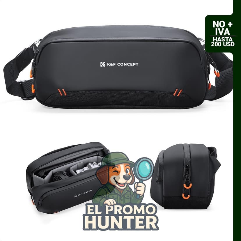 K&F CONCEPT Bolsa de Hombro para Almacenamiento, estuche portátil compatible con cámaras Canon, Nikon, Sony, Fuji, Switch 2, Steam Deck, DJI, GoPro e Insta360.