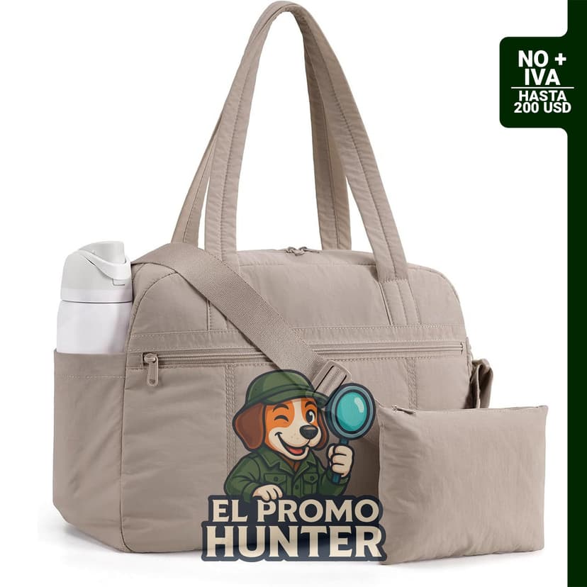 LIGHT FLIGHT Bolsa de gimnasio para mujer, bolsa de viaje ligera de 20 litros con bolsa de tocador.