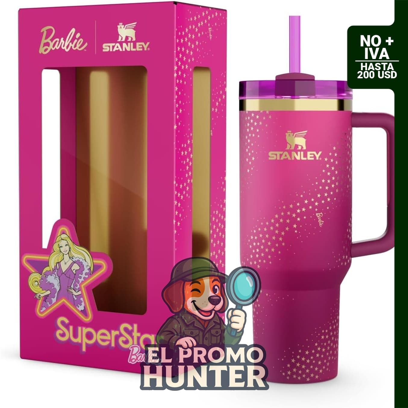 STANLEY x Barbie™ '70s Superstar Quencher 40 Oz, recipiente de almacenamiento de 1.18 L.