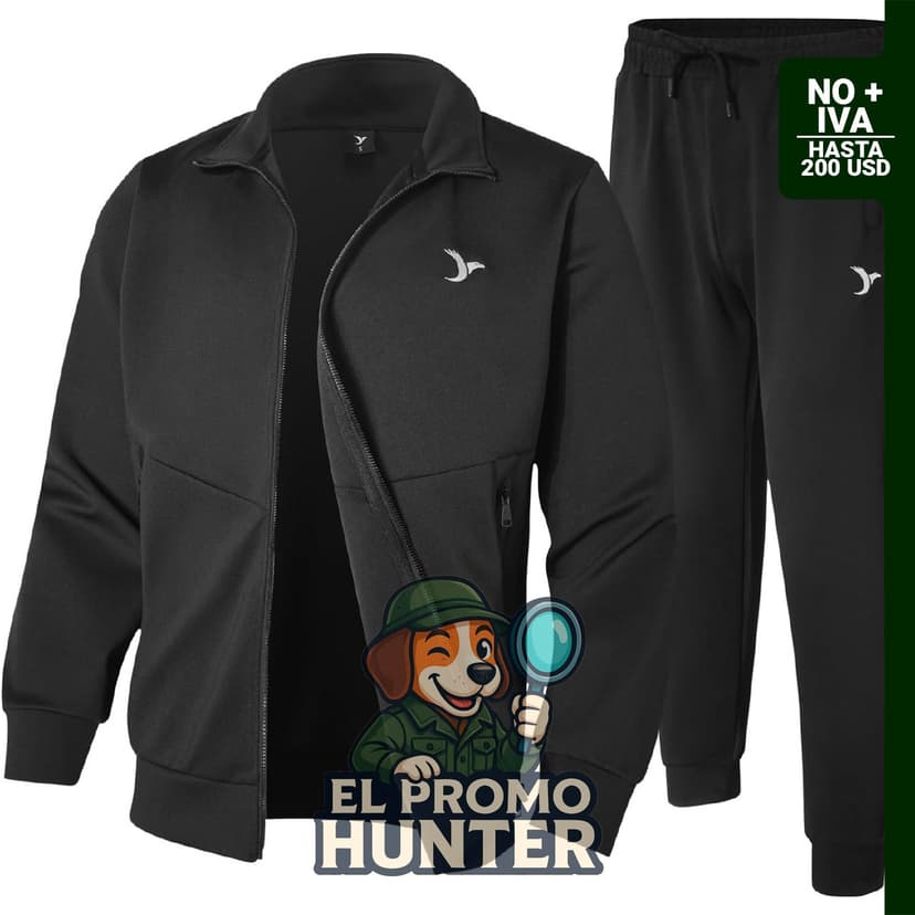 Traje de chándal para hombre, conjunto de sudadera de 2 piezas de manga larga, ideal para actividades deportivas.