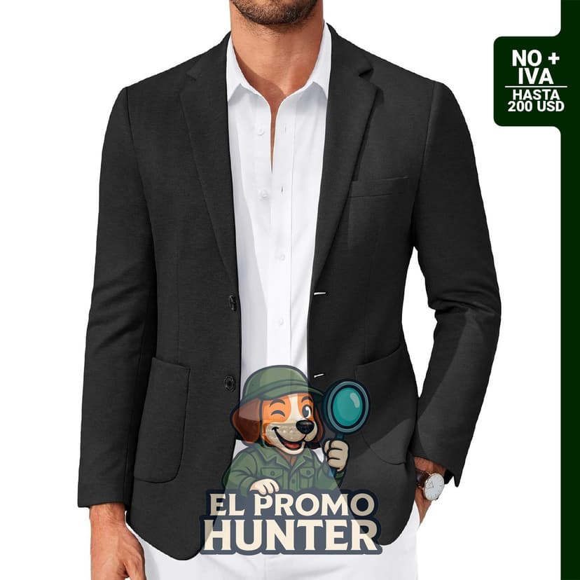 Chaqueta de punto COOFANDY para hombre, blazer entallado con dos botones.