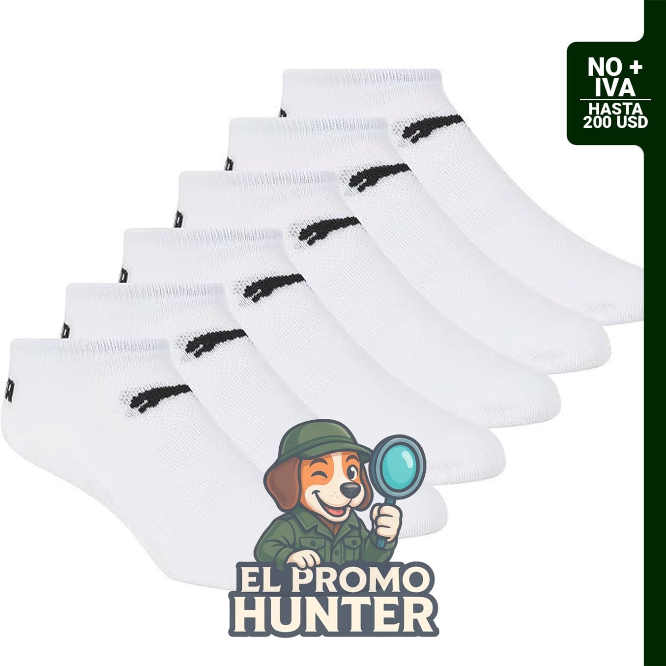 Paquete de 6 calcetines de corredor PUMA para mujer.