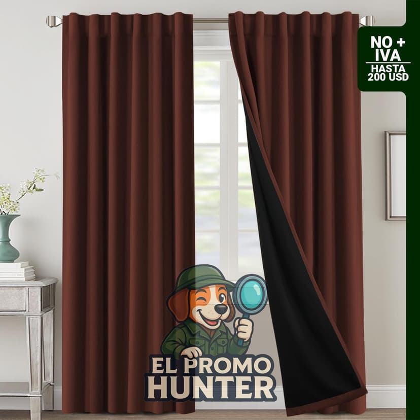 H.VERSAILTEX Cortinas 100% opacas de 96" (244 cm) con forro negro y aislamiento térmico.