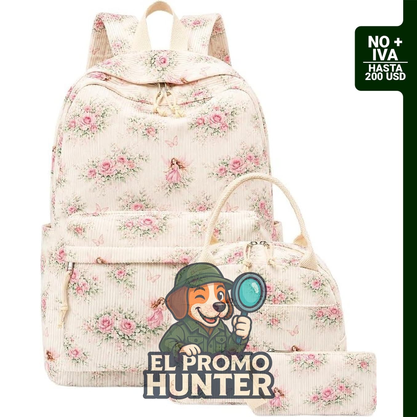 BTOOP mochila escolar ligera para adolescentes y niños, incluye lonchera y estuche para lápices.