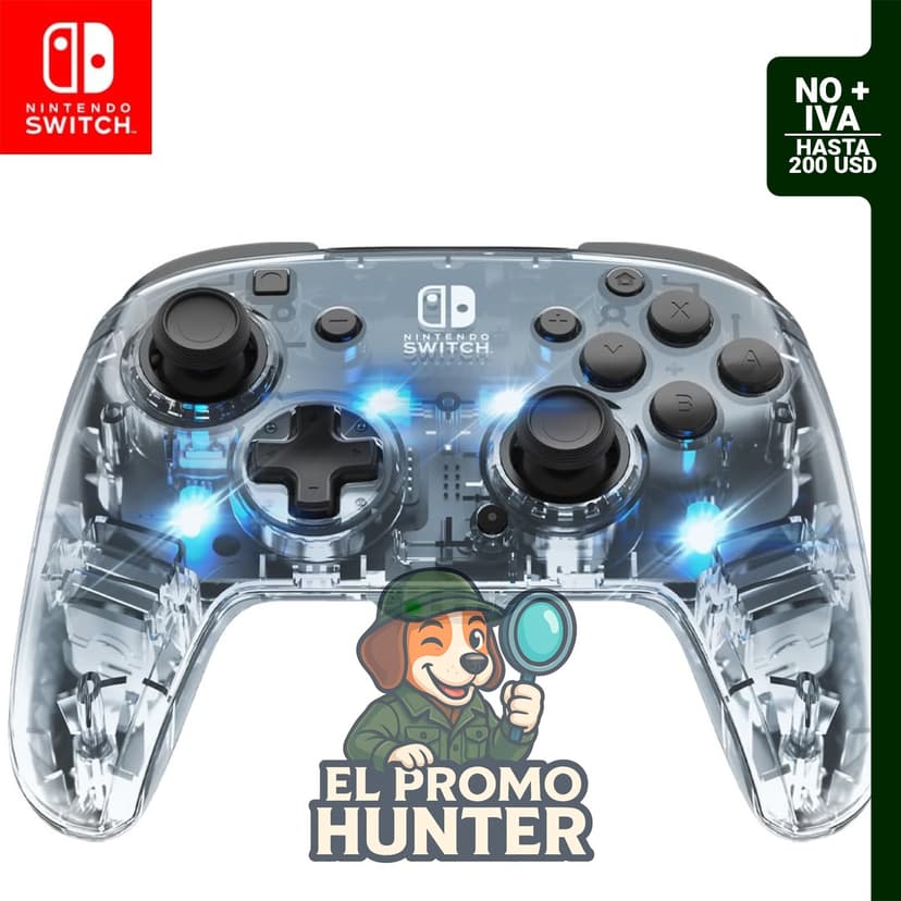 Control Inalámbrico RGB para Nintendo Switch y Switch 2, con iluminación LED prístina y control total del juego.