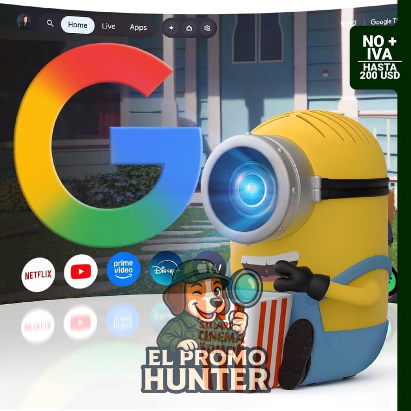 Proyector inteligente OBE 1080p, 300 ANSI, WiFi y Bluetooth, ruido <26dB
