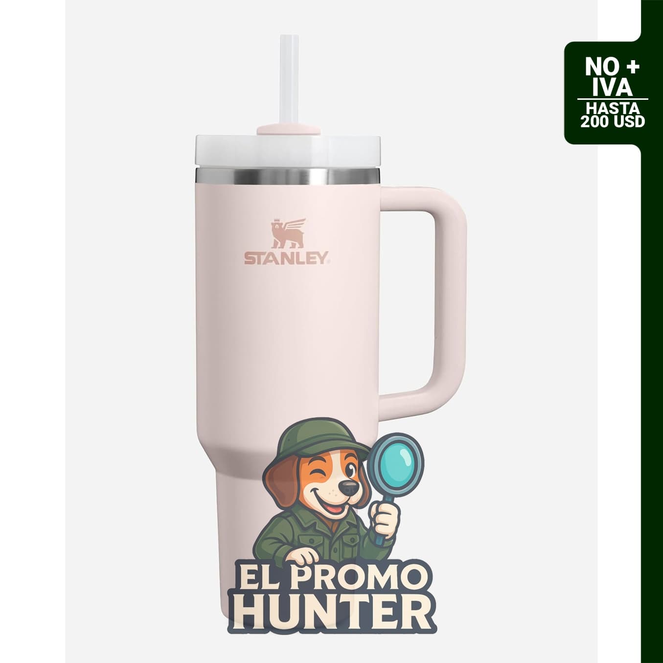 STANLEY Quencher H2.0 vaso de acero inoxidable de 1,18 L con tapa FlowState y asa, compatible con portavasos.