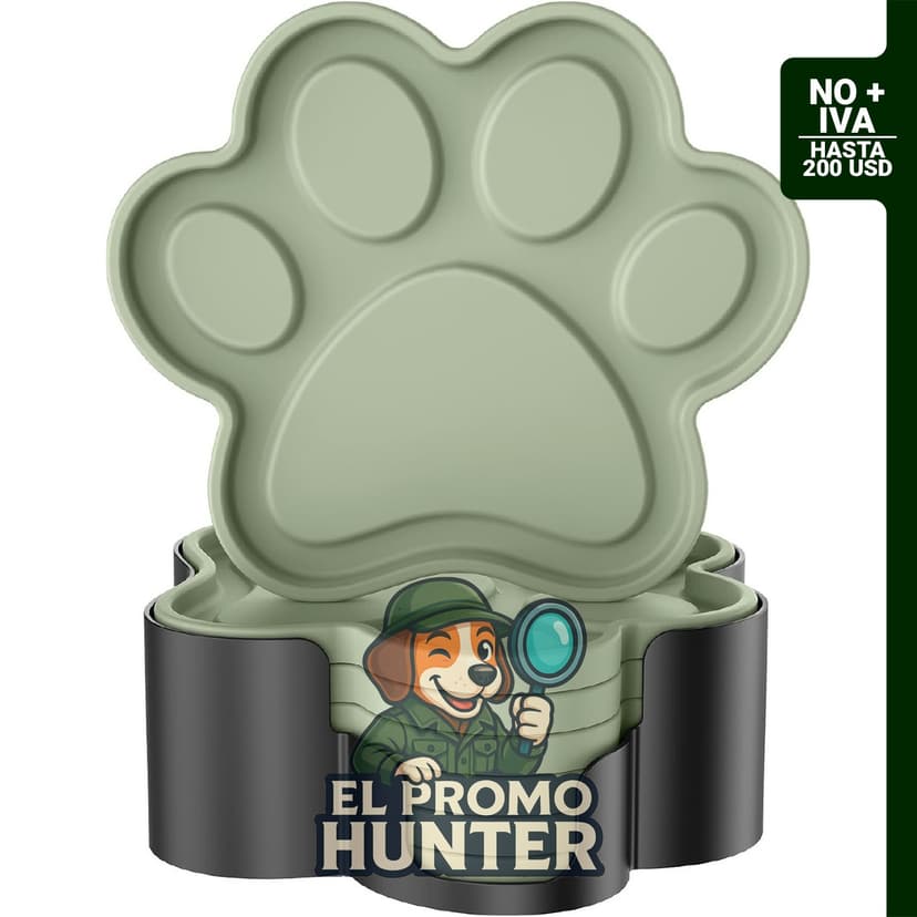 ME.FAN Posavasos de silicona, paquete de 6, forma de pata de perro y gato, antideslizantes y antiadherentes.