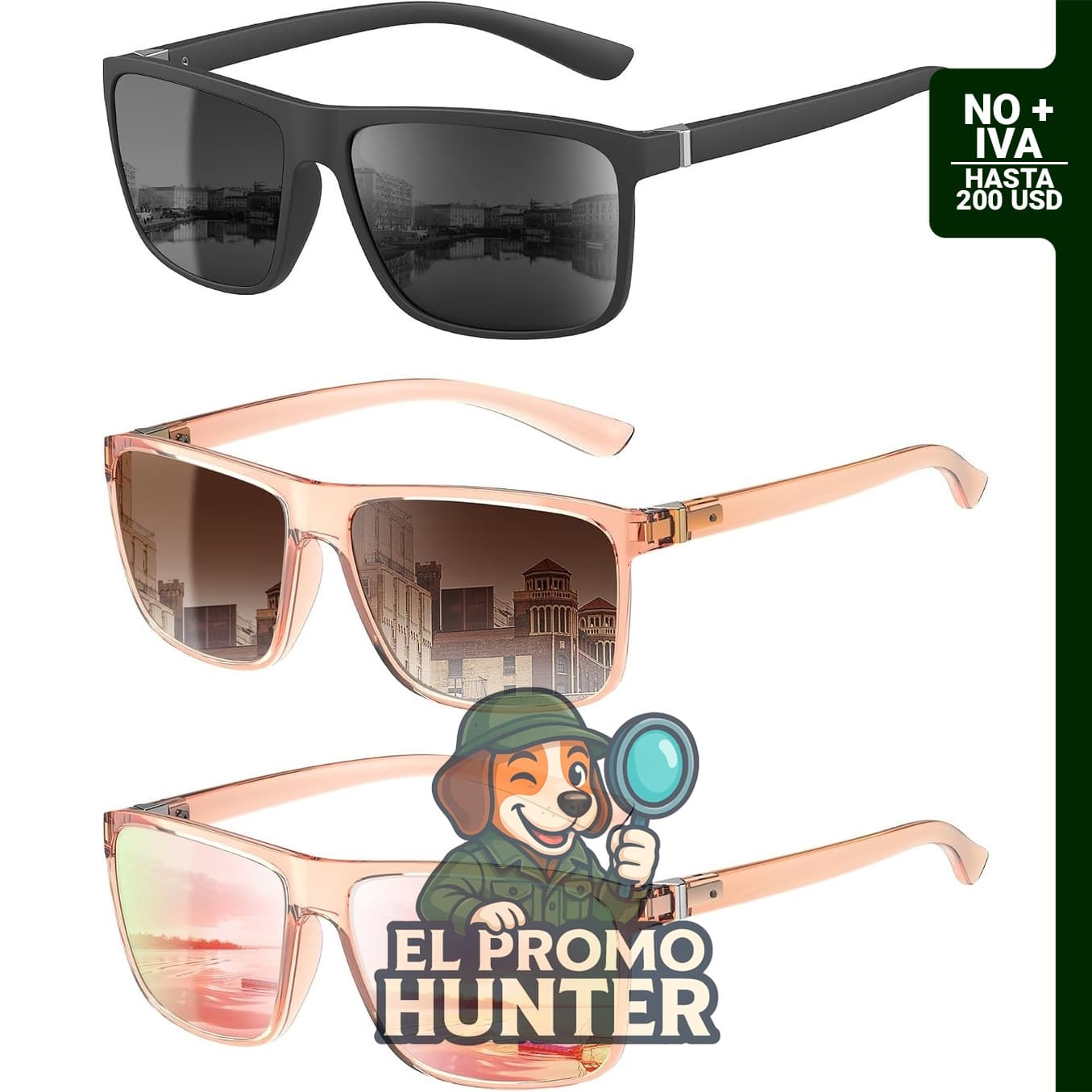 KALIYADI Gafas de sol polarizadas retro para mujer con protección UV400.
