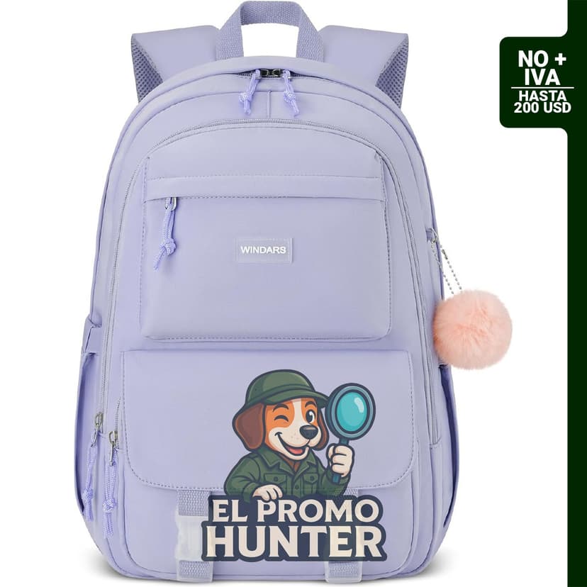 Mochila WINDARS de 15.6" (38 cm) impermeable, antirrobo, para laptop y uso escolar.