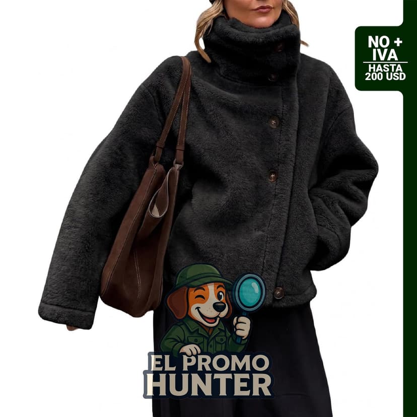 Chaqueta Sherpa de gran tamaño para mujer, abrigo de invierno.