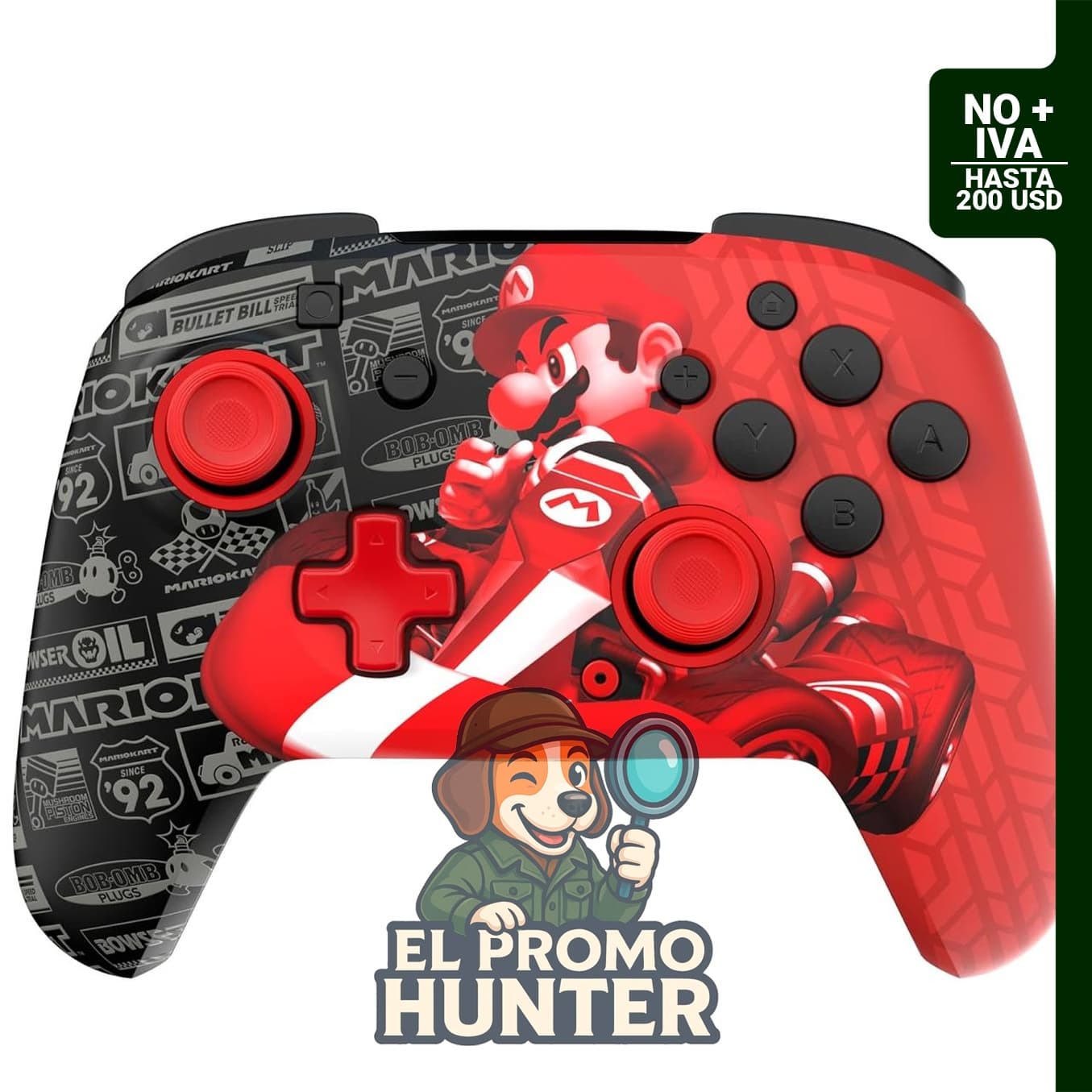Controlador inalámbrico PDP Gaming REMATCH GLOW para Nintendo Switch, compatible con Switch 2, Lite y OLED.