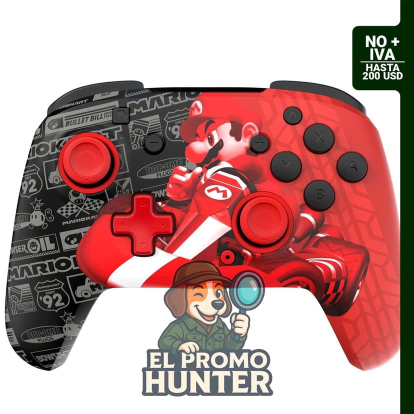Controlador inalámbrico PDP Gaming REMATCH GLOW para Nintendo Switch, compatible con Switch 2, Lite y OLED.