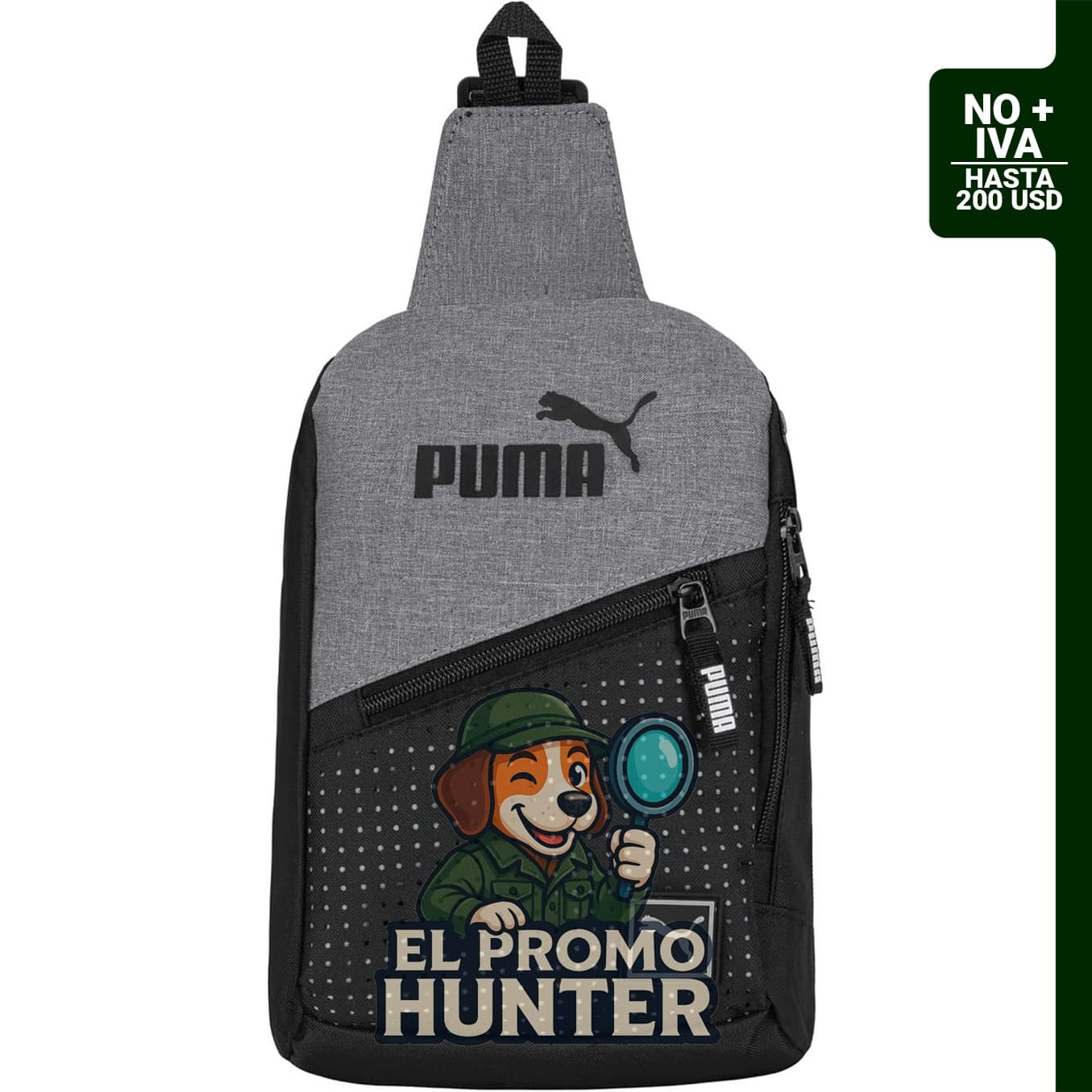 Mochila PUMA unisex-adult Sidewall Sling con correa ajustable y bolsillos con cremallera.