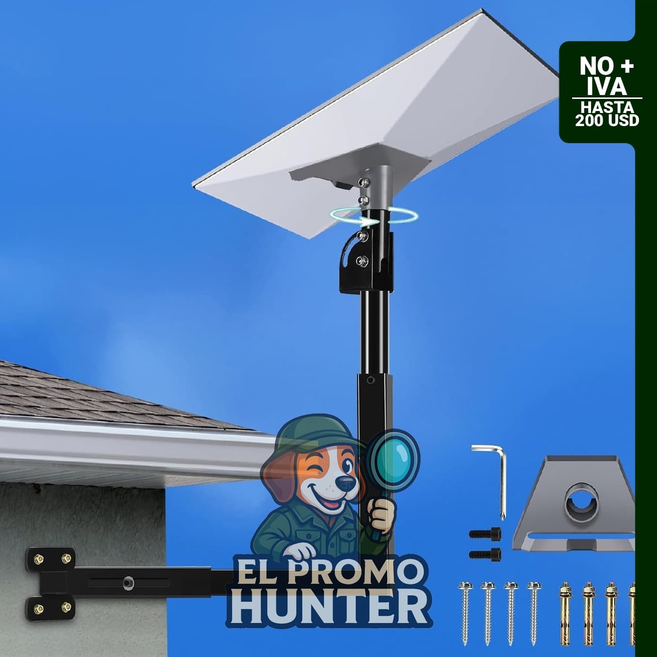 Montaje de pared telescópico Gen 3 Starlink, kit estándar para Starlink Standard 4/4X/Gen 3, incluye adaptador de tubería.