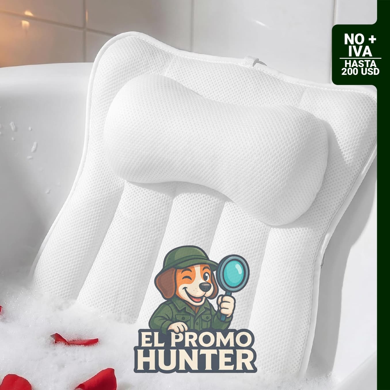 Almohada de baño WGHNXT, grande con reposacabezas elevado y soporte de espalda completo, adecuada para bañeras y spas.