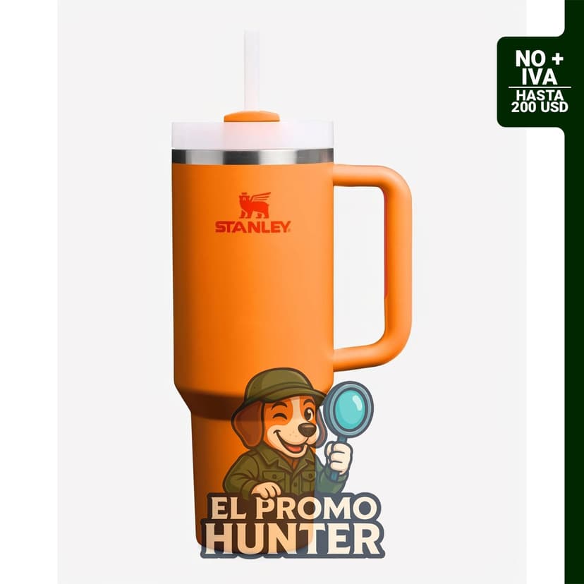 Stanley Quencher H2.0, vaso de acero inoxidable de 40 oz con asa, pajilla y tapa FlowState giratoria.